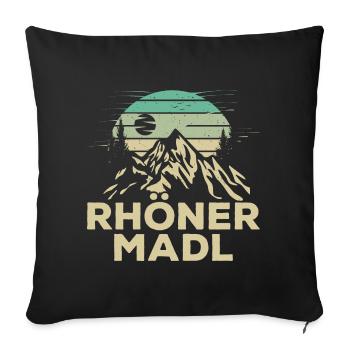 Rhöner Madl - Region Rhön Gebirge - Sofakissenbezug 45 x 45 cm - Schwarz - Vorne