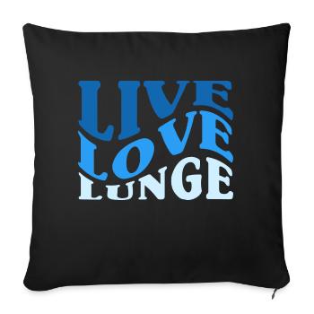 Live Love Lunge Ocean Maritim Whale Watching - Sofakissenbezug 45 x 45 cm - Schwarz - Vorne