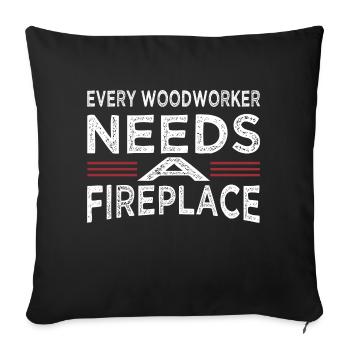 Present Carpenter Work Tshirts - Sofa pillowcase 17,3'' x 17,3'' (45 x 45 cm) - black - Front