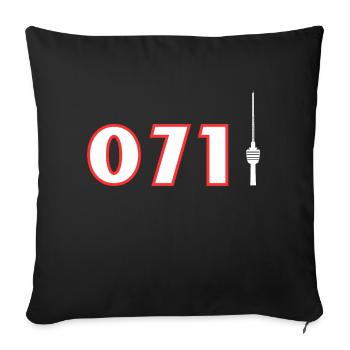 0711 Shirt - Sofakissenbezug 45 x 45 cm - Schwarz - Vorne
