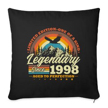 Legendary Since 1998 Vintage Birthday Gift - Sofa pillowcase 17,3'' x 17,3'' (45 x 45 cm) - black - Front