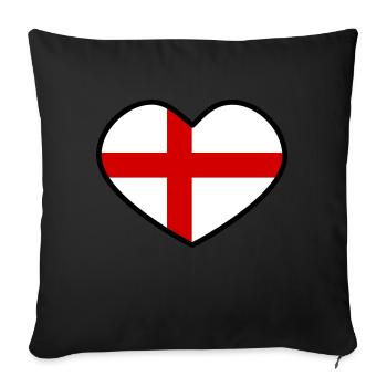 England - Sofa pillowcase 17,3'' x 17,3'' (45 x 45 cm) - black - Front
