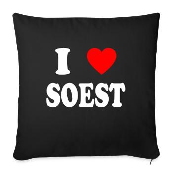 I love Soest - Sofakissenbezug 45 x 45 cm - Schwarz - Vorne