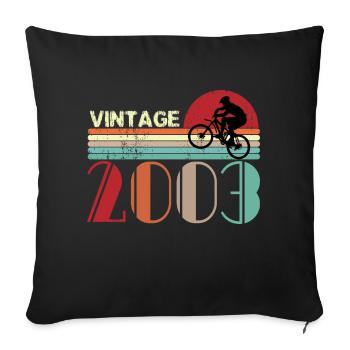 Vintage Geburtstag Retro Sonnenuntergang Design - Sofakissenbezug 45 x 45 cm - Schwarz - Vorne