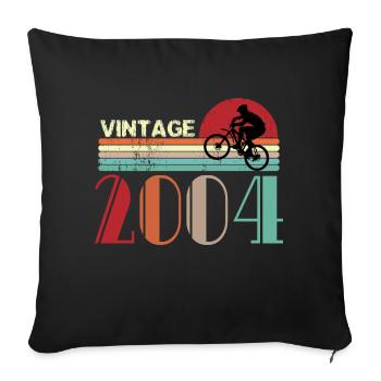 Vintage Geburtstag Retro Sonnenuntergang Design - Sofakissenbezug 45 x 45 cm - Schwarz - Vorne