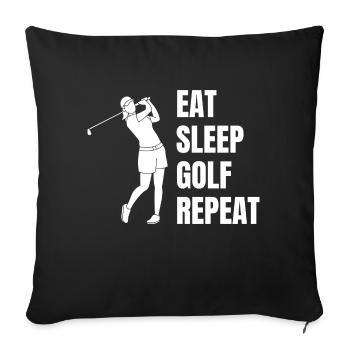 Golfer Golf Course Golf Golf Club - Sofa pillowcase 17,3'' x 17,3'' (45 x 45 cm) - black - Front
