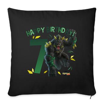 schleich® ELDRADOR® CREATURES Happy 7th Birthday - Sofa pillowcase 17,3'' x 17,3'' (45 x 45 cm) - black - Front