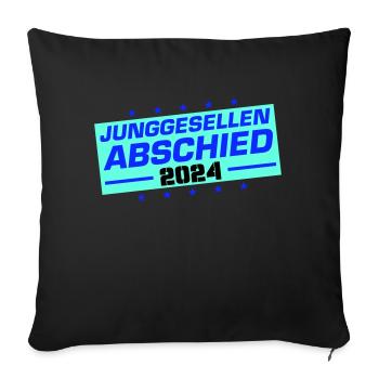 Junggesellen Abschied 2024 - Sofakissenbezug 45 x 45 cm - Schwarz - Vorne