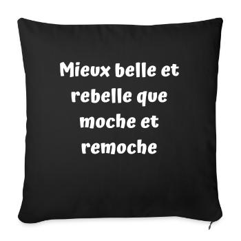 J'ai promis de vous faire rire aujourd'hui - Housse de coussin décorative 45 x 45 cm - noir - Devant