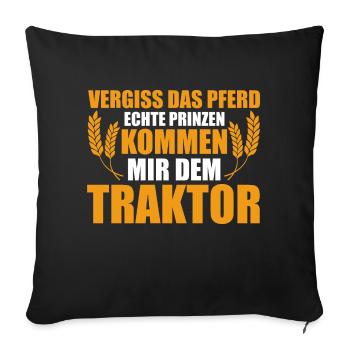 Landwirtschaft Landwirt Traktor Bauernhof Bauer - Sofakissenbezug 45 x 45 cm - Schwarz - Vorne
