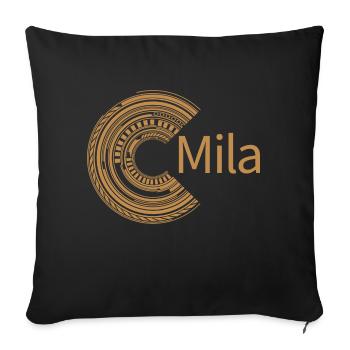 Für Mila - Sofakissenbezug 45 x 45 cm - Schwarz - Vorne
