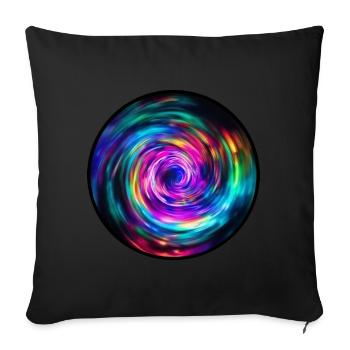 TIME TRAVEL - Sofa pillowcase 17,3'' x 17,3'' (45 x 45 cm) - black - Front