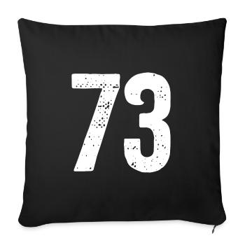 73 Numéros Blanc - Housse de coussin décorative 45 x 45 cm - noir - Devant