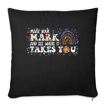 Faites votre marque et voyez où cela vous mène - Housse de coussin décorative 45 x 45 cm - noir - Devant