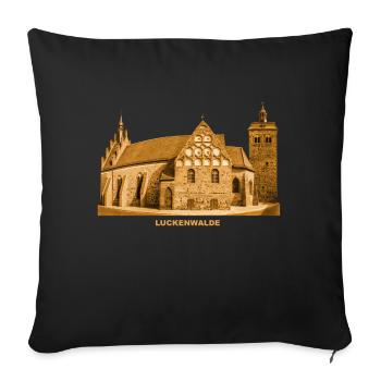Luckenwalde Market Tower Church Fläming Brandenburg - Sofa pillowcase 17,3'' x 17,3'' (45 x 45 cm) - black - Front