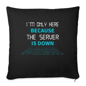 Erreur de téléchargement du serveur Nerd Coder 404 - Housse de coussin décorative 45 x 45 cm - noir - Devant