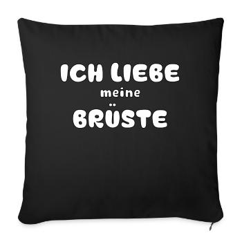 meine Brüste - Sofakissenbezug 45 x 45 cm - Schwarz - Vorne