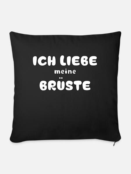 meine Brüste - Sofakissenbezug 45 x 45 cm - Schwarz