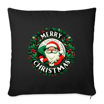 Merry Christmas design Funny Gift for Xmas Lovers - Sofa pillowcase 17,3'' x 17,3'' (45 x 45 cm) - black - Front
