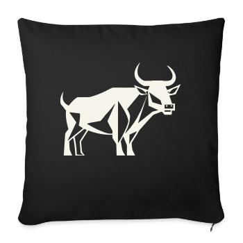 Bull Guardian - Sofa pillowcase 17,3'' x 17,3'' (45 x 45 cm) - black - Front