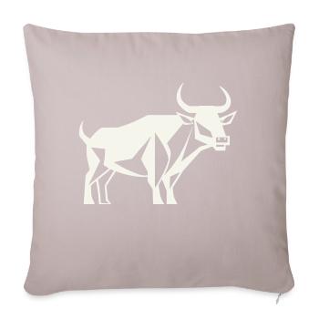 Gardien de taureau - Housse de coussin décorative 45 x 45 cm - taupe clair - Devant