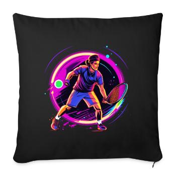 Tennis - Sofa pillowcase 17,3'' x 17,3'' (45 x 45 cm) - black - Front