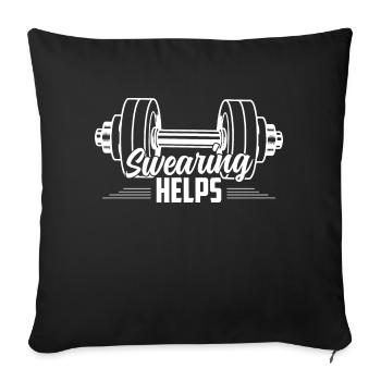 Swearing Helps Weight Lifting Workout Training - Sofakissenbezug 45 x 45 cm - Schwarz - Vorne