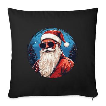 Frohe Weihnachten - Sofakissenbezug 45 x 45 cm - Schwarz - Vorne