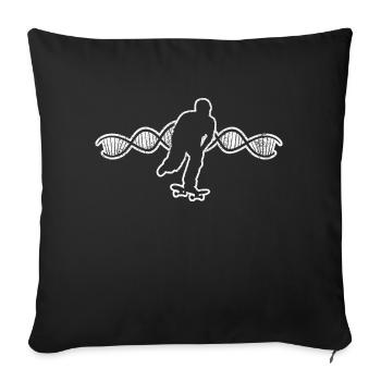 Planche à roulettes Skate Fan Skate Skater - Housse de coussin décorative 45 x 45 cm - noir - Devant