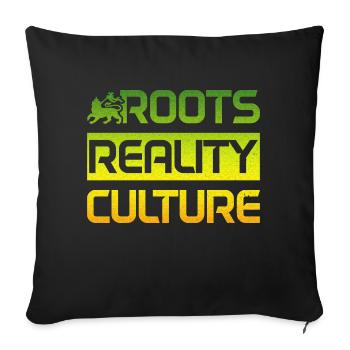 Reggae Musik Rastafari Jamaika - Sofakissenbezug 45 x 45 cm - Schwarz - Vorne