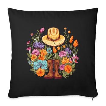 A garden lover's delight - Sofa pillowcase 17,3'' x 17,3'' (45 x 45 cm) - black - Front