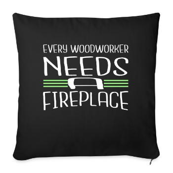 bday cool logging lumberjackwoodworking mason - Sofa pillowcase 17,3'' x 17,3'' (45 x 45 cm) - black - Front