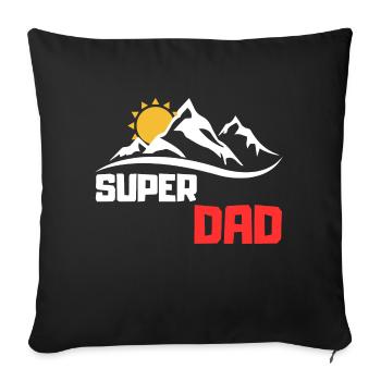 Super Papa - Sofakissenbezug 45 x 45 cm - Schwarz - Vorne