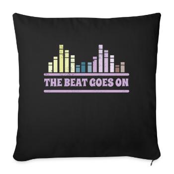 The Beat passe sur DJ Musician Equalizer - Housse de coussin décorative 45 x 45 cm - noir - Devant