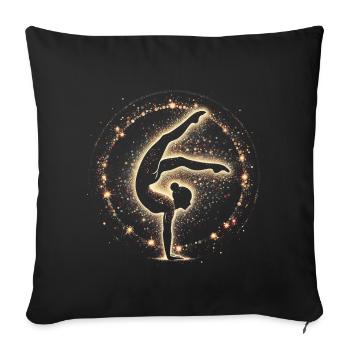 Gymnastics Gymnastics Acrobatics - Sofa pillowcase 17,3'' x 17,3'' (45 x 45 cm) - black - Front