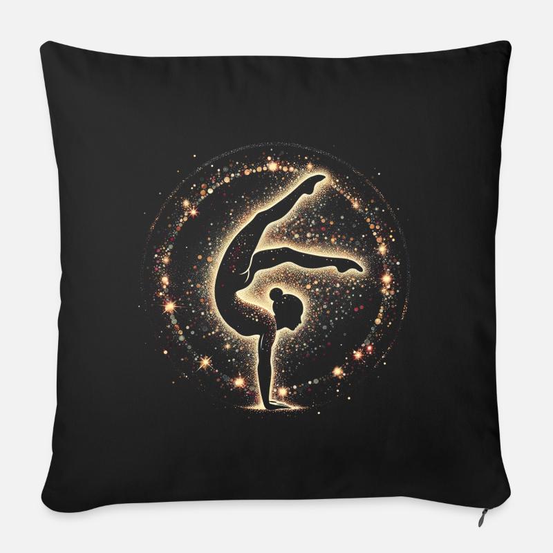 Turnen Gymnastik Akrobatik - Sofakissenbezug 45 x 45 cm - Schwarz