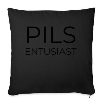 Passionné de Pils - Housse de coussin décorative 45 x 45 cm - noir - Devant