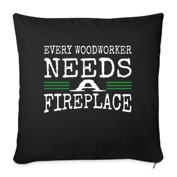 forest work cool logging lumberjackwoodworking - Sofakissenbezug 45 x 45 cm - Schwarz - Vorne