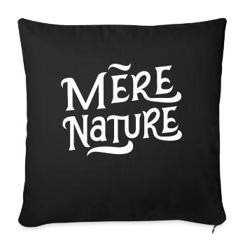 Mère nature - Housse de coussin décorative 45 x 45 cm - noir - Devant