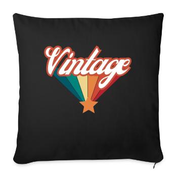 vintage - idée cadeau rétro - Housse de coussin décorative 45 x 45 cm - noir - Devant