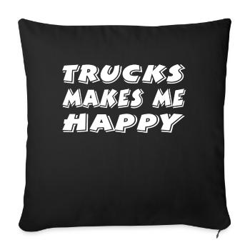 Truck - Sofakissenbezug 45 x 45 cm - Schwarz - Vorne