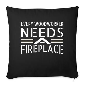 funny carpenter quotes chainsaw carpenter lumber - Sofa pillowcase 17,3'' x 17,3'' (45 x 45 cm) - black - Front