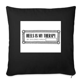MY THERAPHY SHIRTS RECTANGULAR page 0002 - Sofa pillowcase 17,3'' x 17,3'' (45 x 45 cm) - black - Front