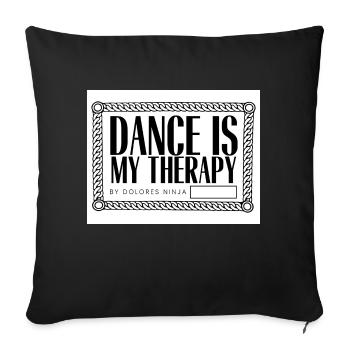 MY THERAPHY SHIRTS page 0003 - Sofa pillowcase 17,3'' x 17,3'' (45 x 45 cm) - black - Front