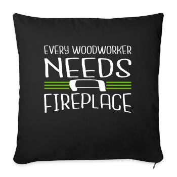 funny sayings wood birthday present idea - Sofakissenbezug 45 x 45 cm - Schwarz - Vorne