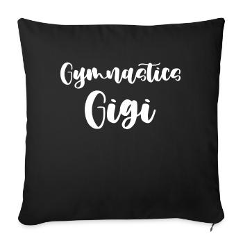 Assorti Gymnastique Famille Grand-mère Gymnastique Gigi - Housse de coussin décorative 45 x 45 cm - noir - Devant
