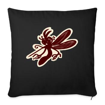 Moustique - Housse de coussin décorative 45 x 45 cm - noir - Devant