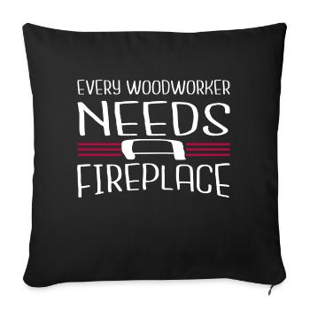 forestry the carpenters carpenter funny tshirts - Sofa pillowcase 17,3'' x 17,3'' (45 x 45 cm) - black - Front