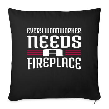 Aaron Carpenter T-shirts - Housse de coussin décorative 45 x 45 cm - noir - Devant