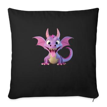 Wer sagt das ein Monster nicht niedlich aussieht? - Sofakissenbezug 45 x 45 cm - Schwarz - Vorne